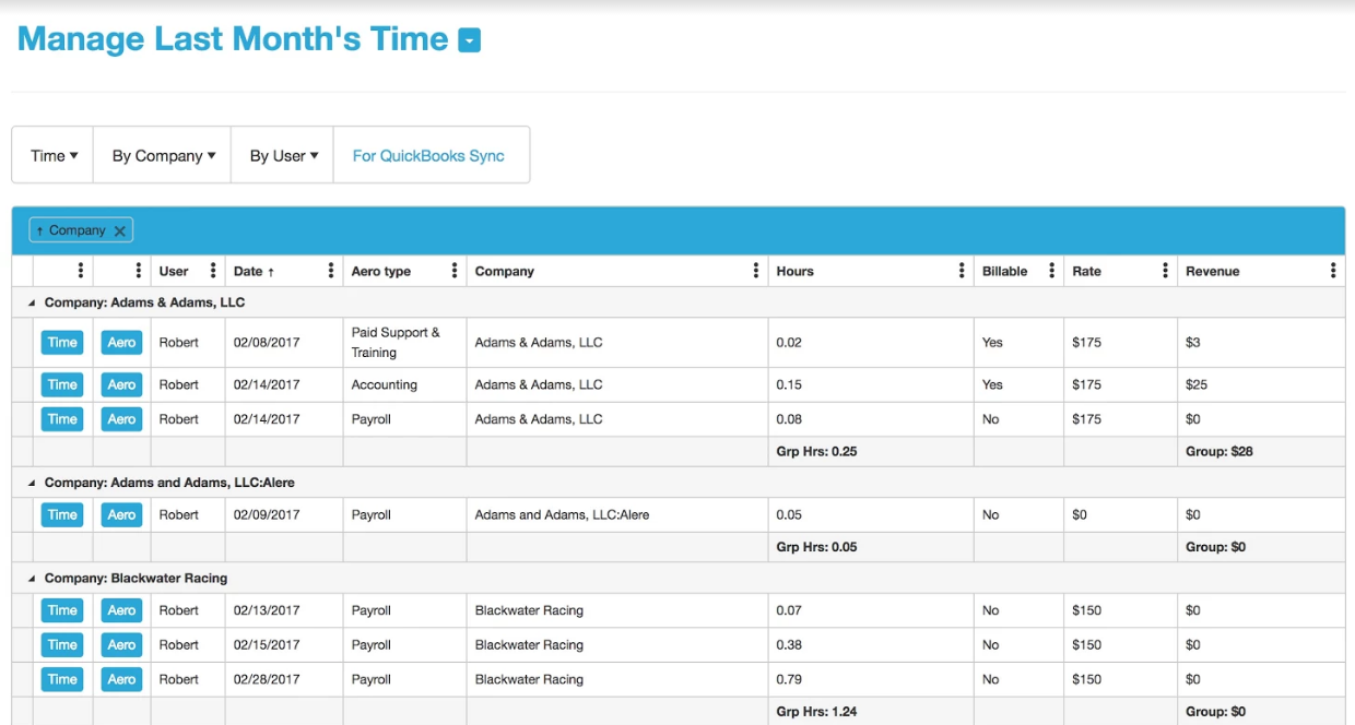 Manage Time with Aero Workflow