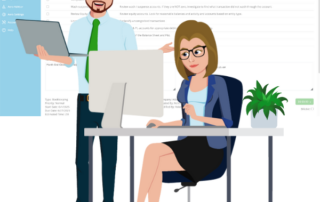 Two accounting professionals working on a Month End Close