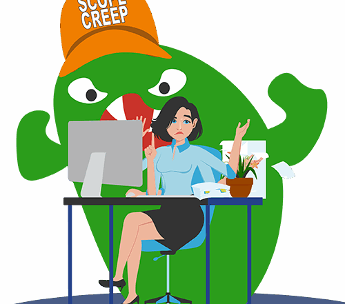 Scope Creep Monster about to attack Bookkeeper
